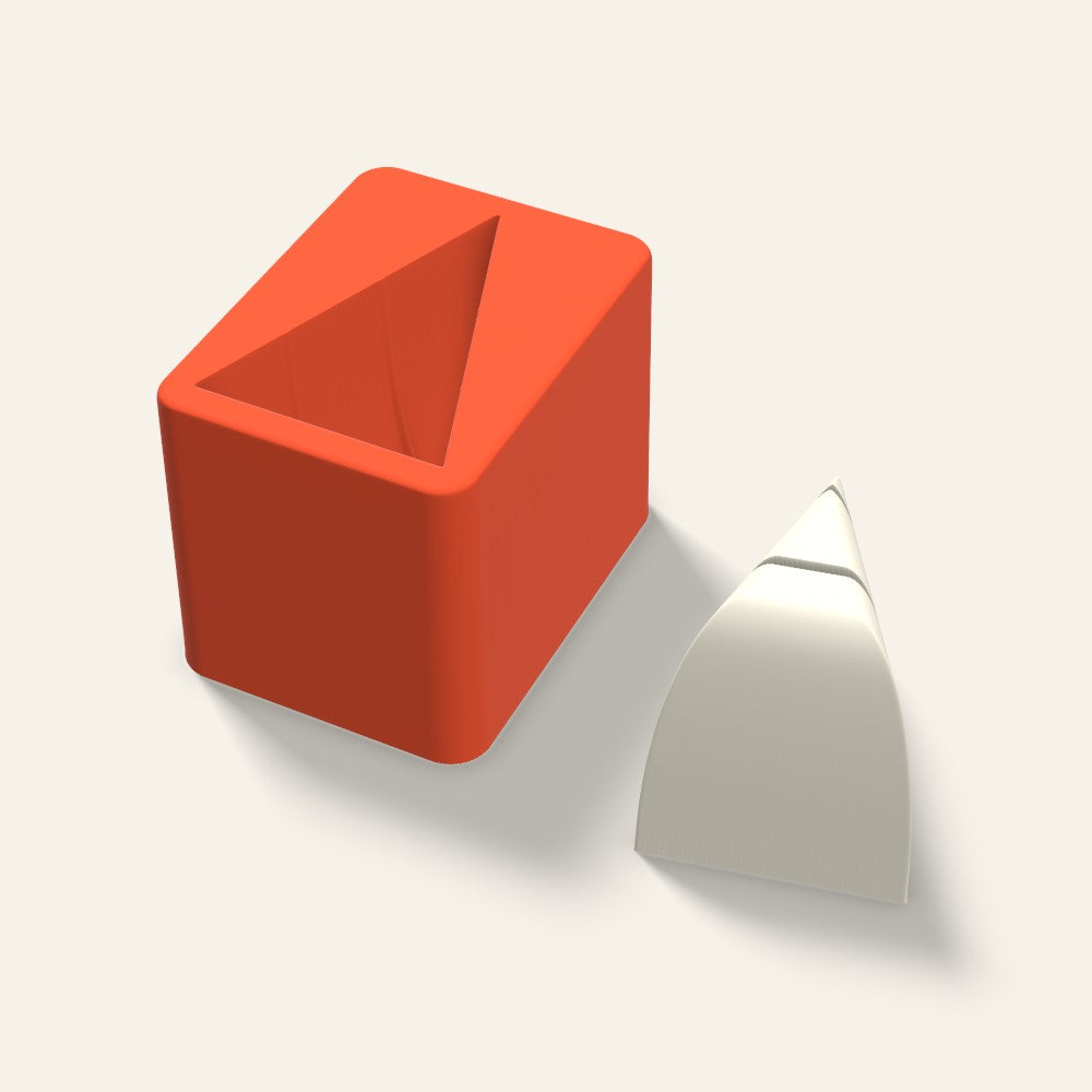 Candy Corn Candle Mold, 3 x 2.5 Inch, 3D render