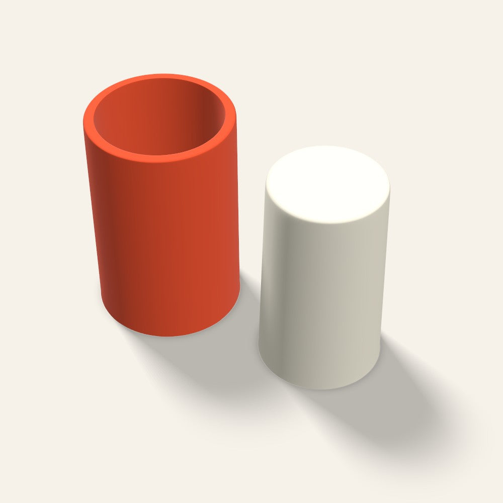 Pillar Candle Mold, 3.5 x 6 Inch, 3D render