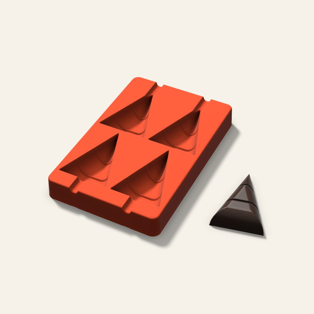 Candy Corn Cakesicle Mold, 3 Inch, 4 Cavity, 3D render