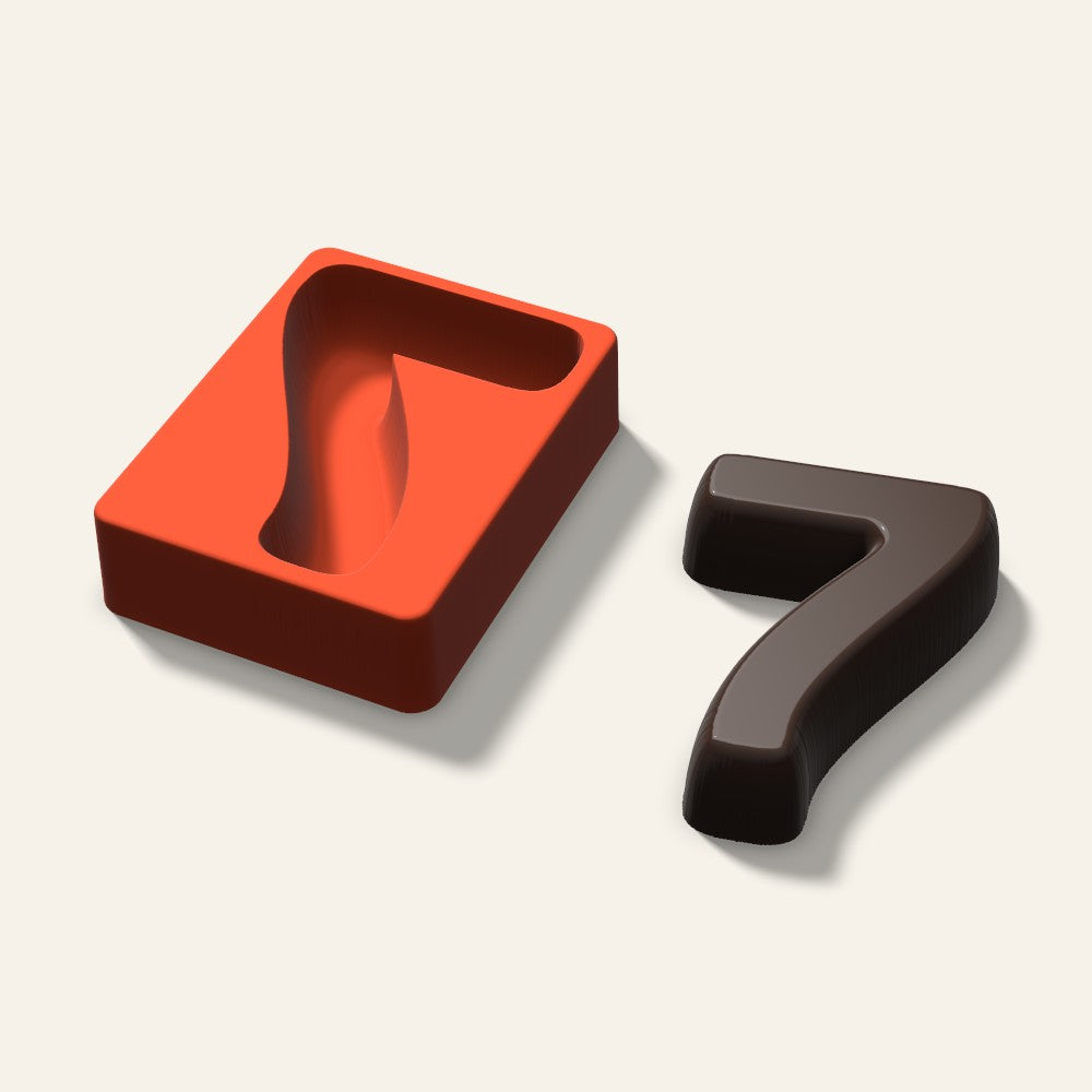 Number 7 Mold, 5 Inch, 3D render