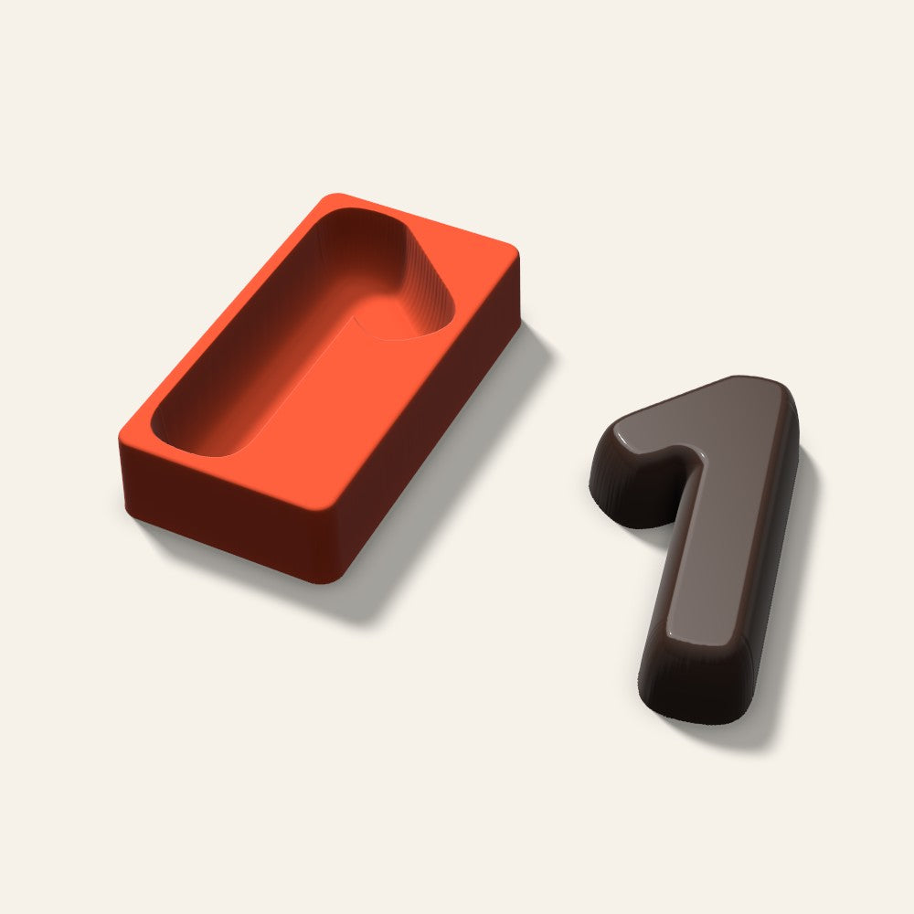 Number 1 Mold, 6 Inch, 3D render