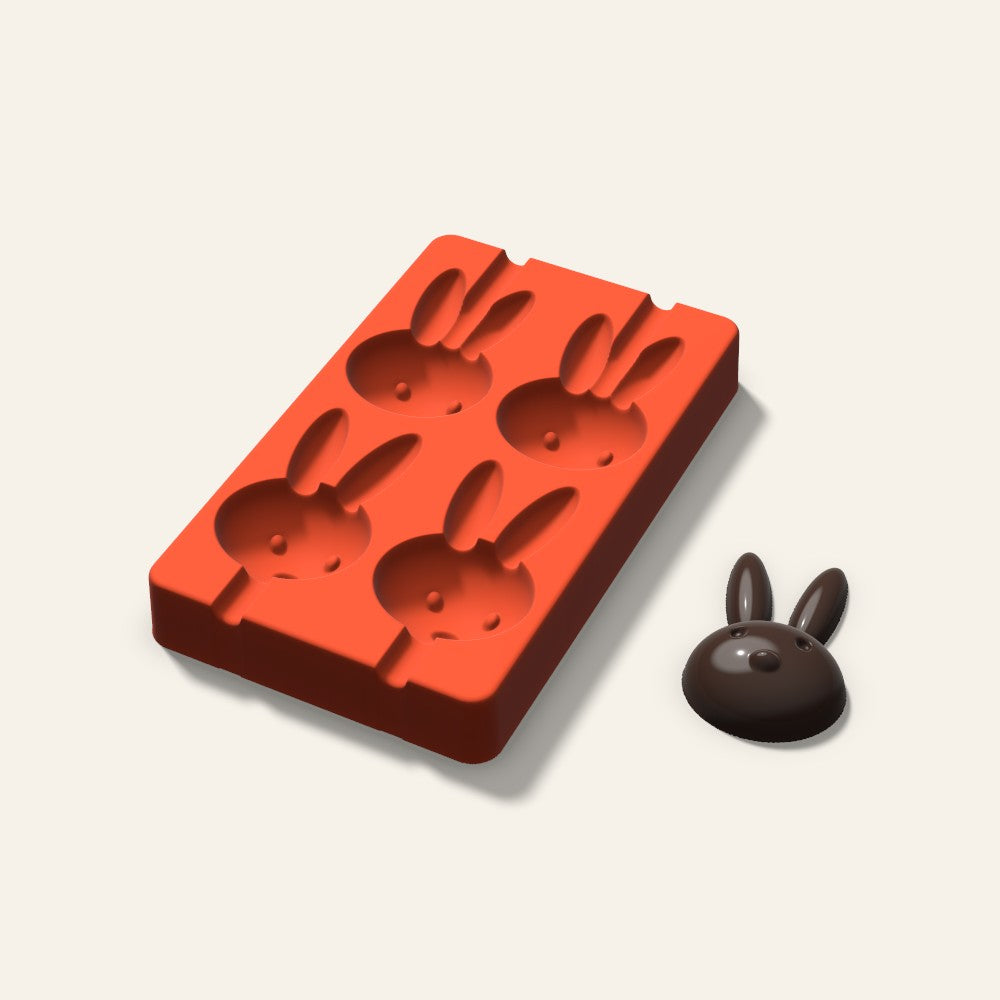 Bunny Cakesicle Mold, 3 Inch, 4 Cavity, 3D render