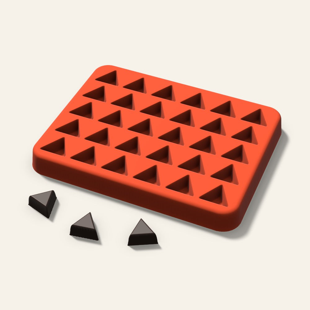 Triangle Gummy Mold, 0.5 Inch, 30 Cavity, 3D render