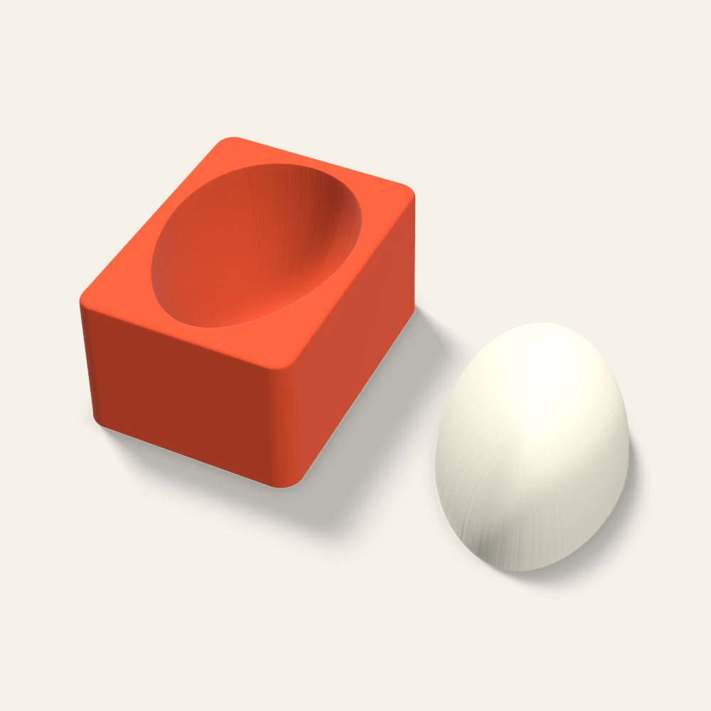 Egg Candle Mold, 4 x 2 Inch, 3D render