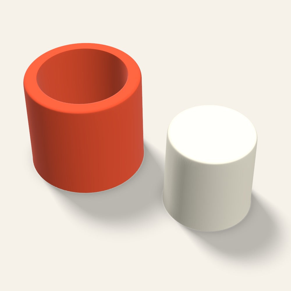 Pillar Candle Mold, 2 x 2 Inch, 3D render