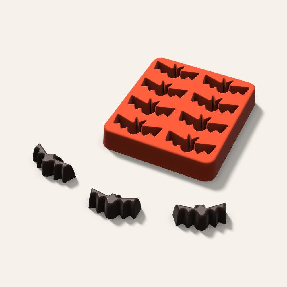Bat Chocolate Mold, 1.5 Inch, 8 Cavity, 3D render