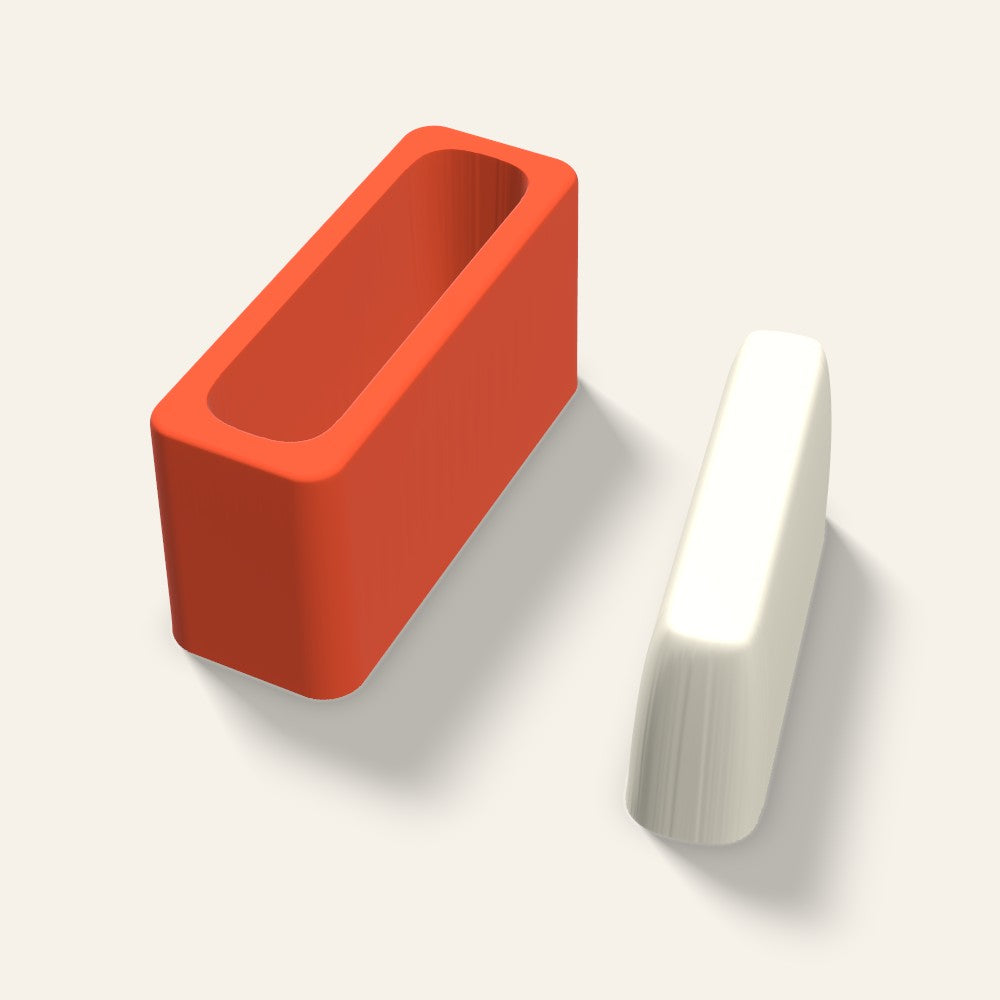 Letter I Candle Mold, 4 x 2 Inch, 3D render