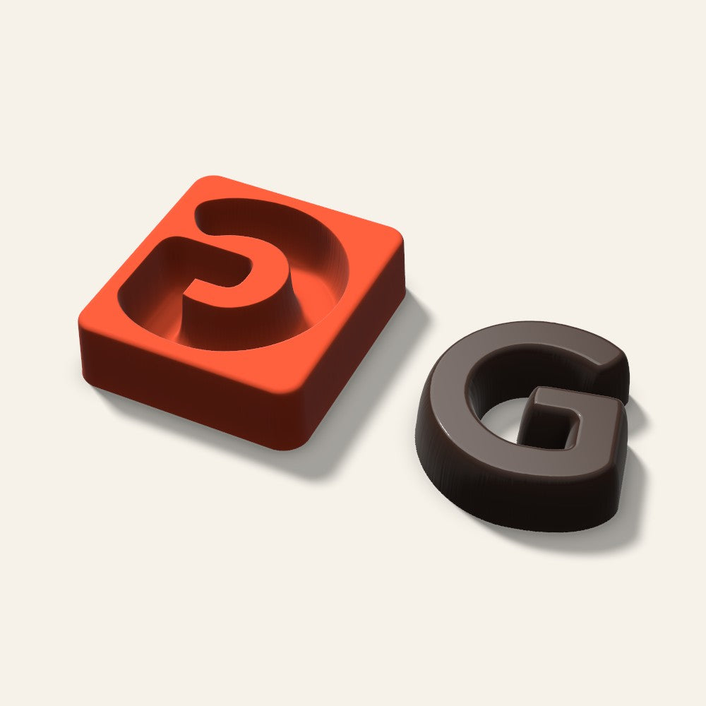 Letter G Mold, 3 Inch, 3D render