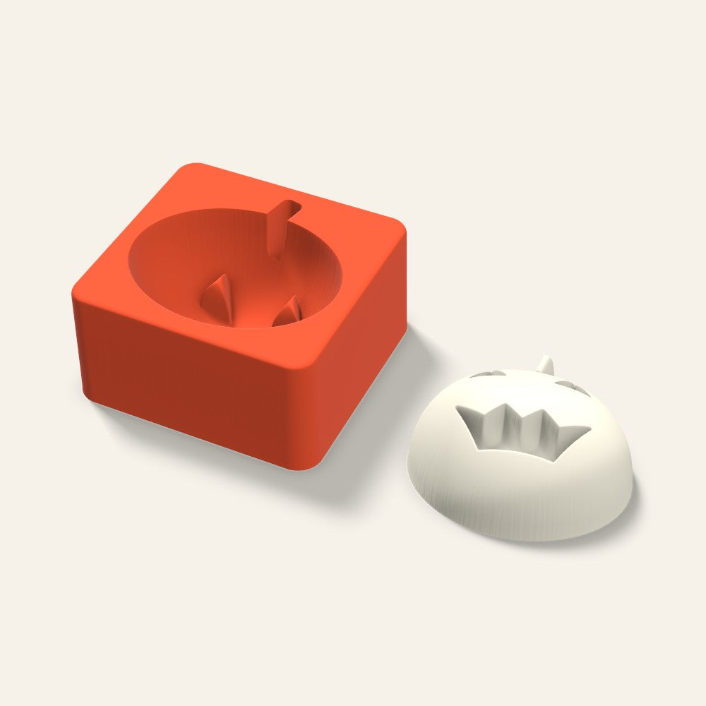 Jack-o'-Lantern Candle Mold, 3 x 1.5 Inch, 3D render