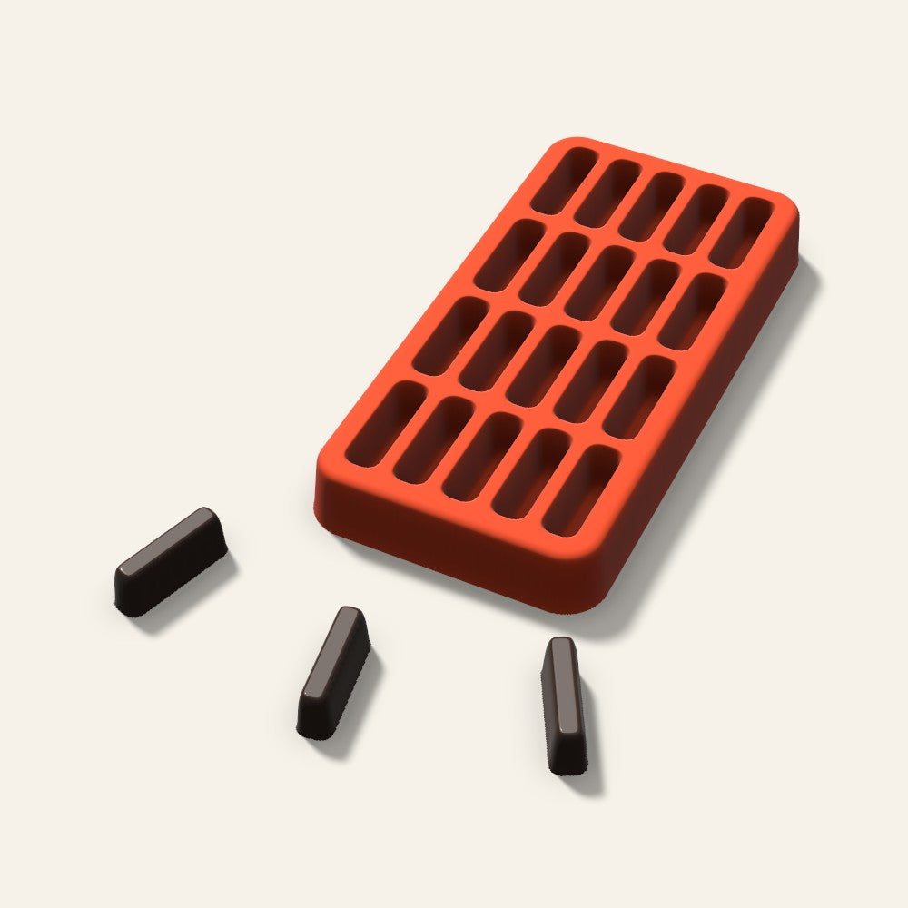 Letter I Candy Mold, 1 Inch, 20 Cavity, 3D render