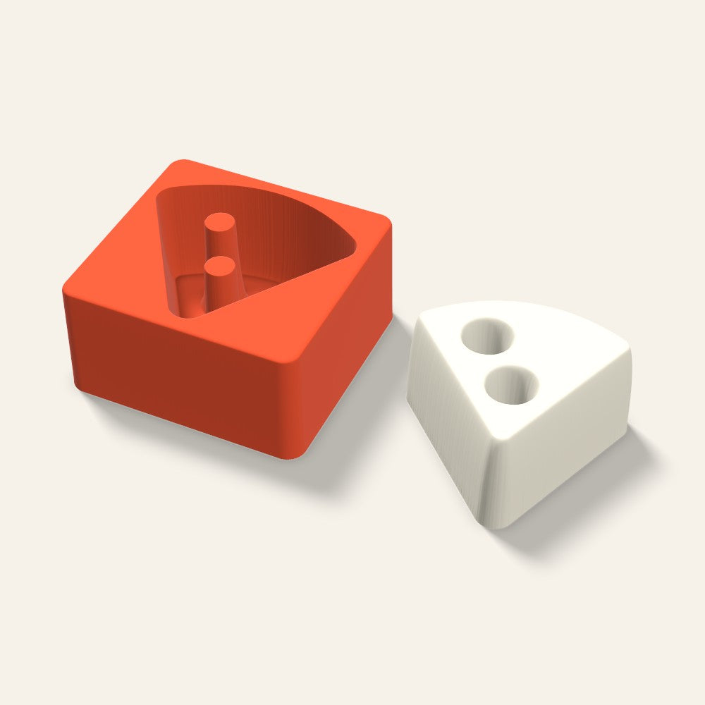 Pizza Slice Candle Mold, 4 x 2 Inch, 3D render