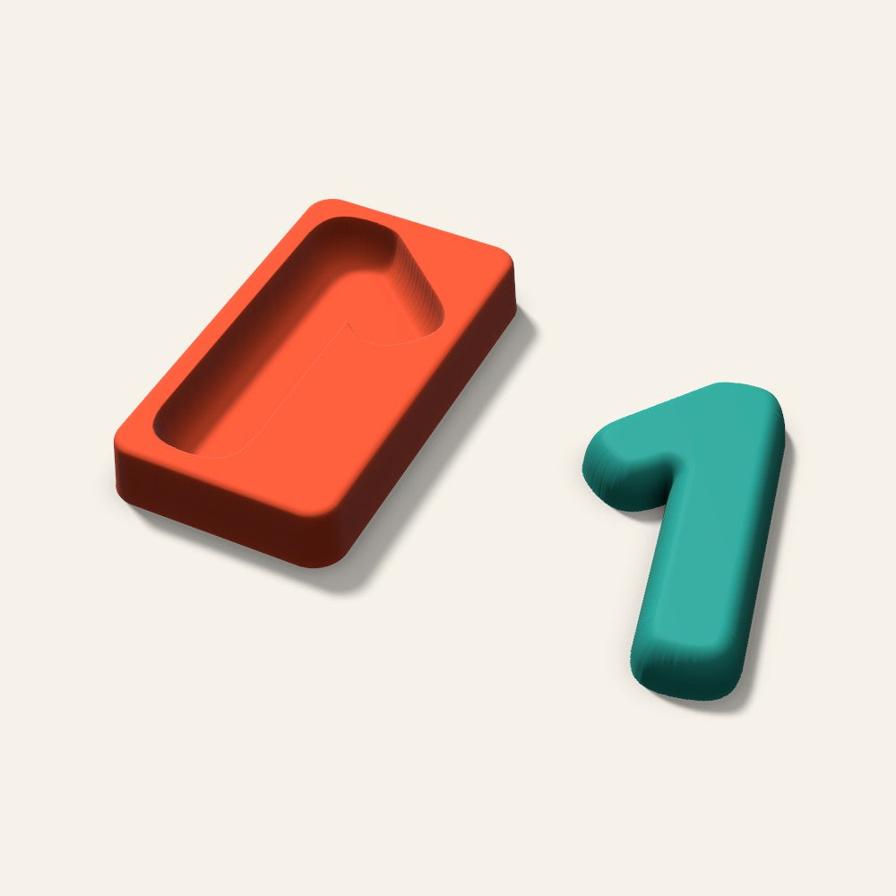 Number 1 Freshie Mold, 4 Inch, 3D render