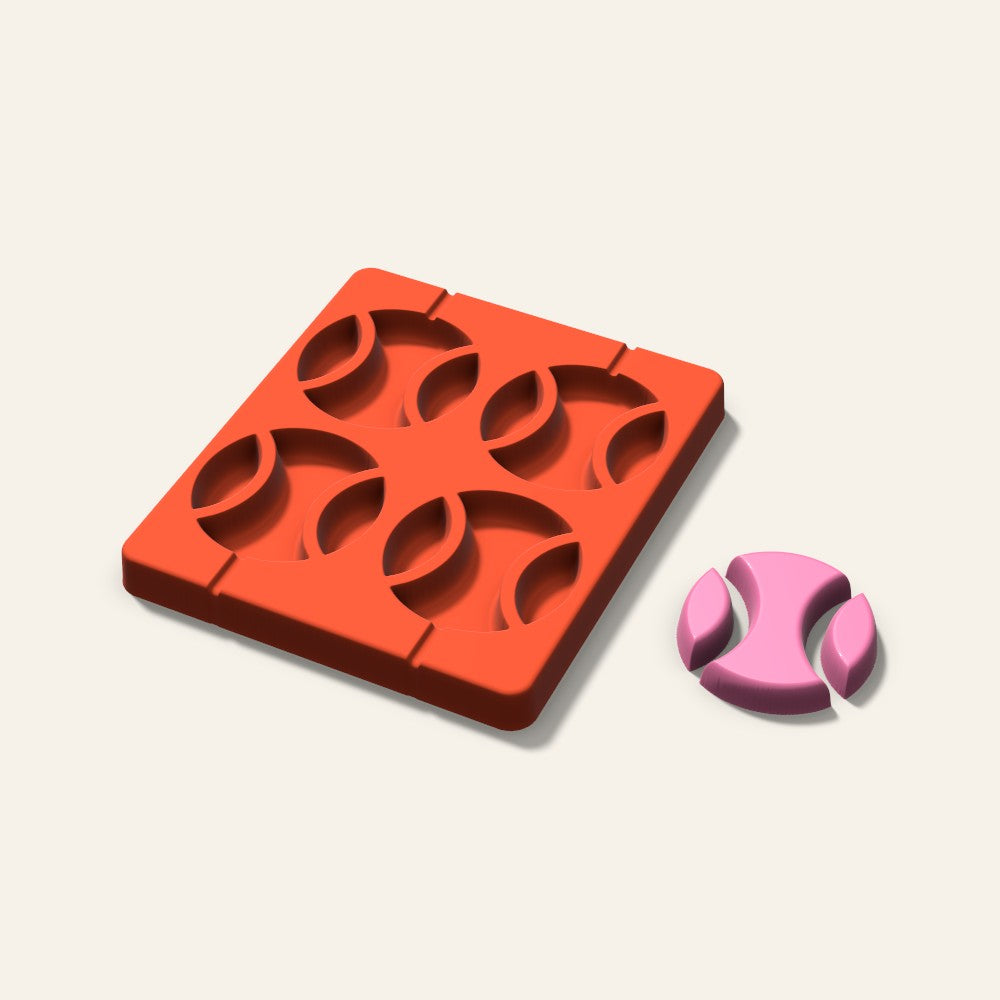 Baseball Lollipop Mold, 2.5 Inch, 4 Cavity, 3D render