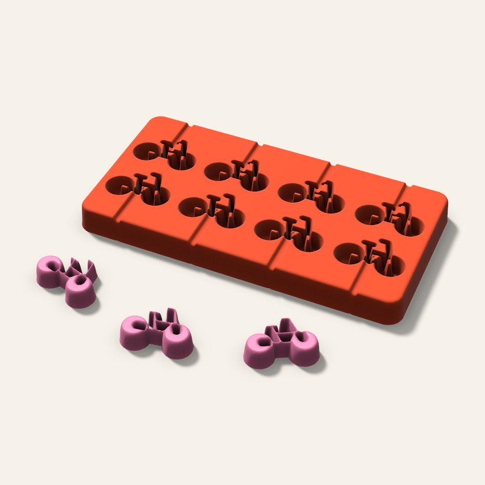 Bicycle Lollipop Mold, 1.5 Inch, 8 Cavity, 3D render