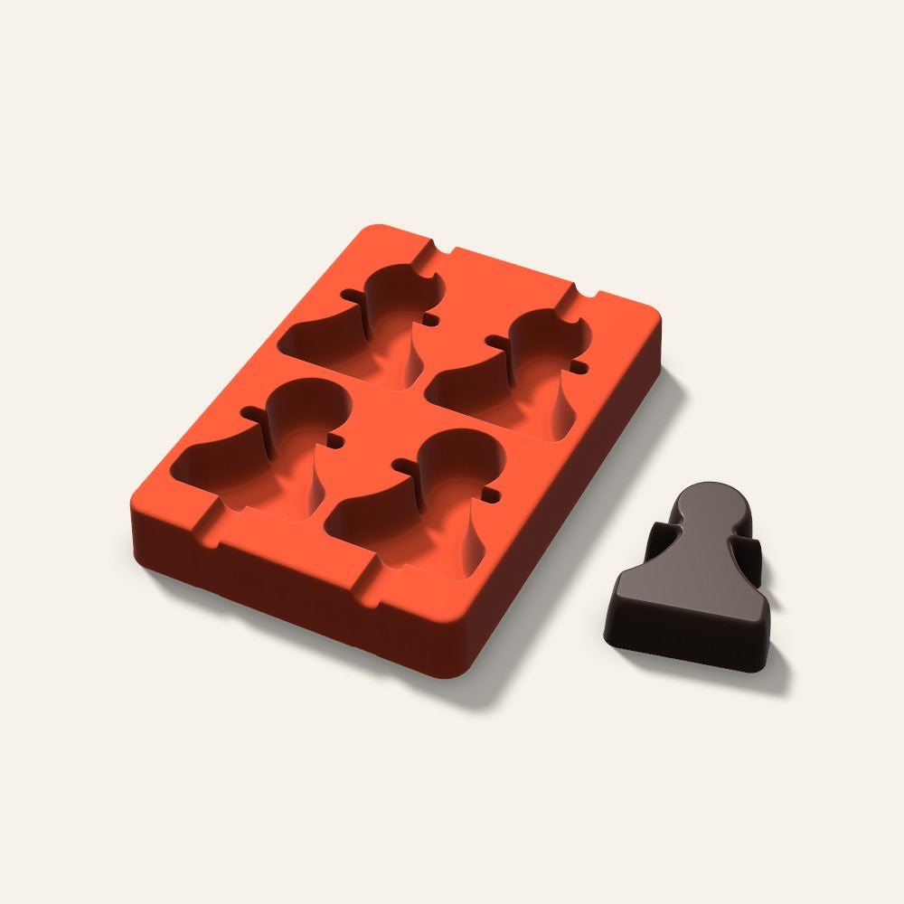 Chess Pawn Cakesicle Mold, 2.5 Inch, 4 Cavity, 3D render