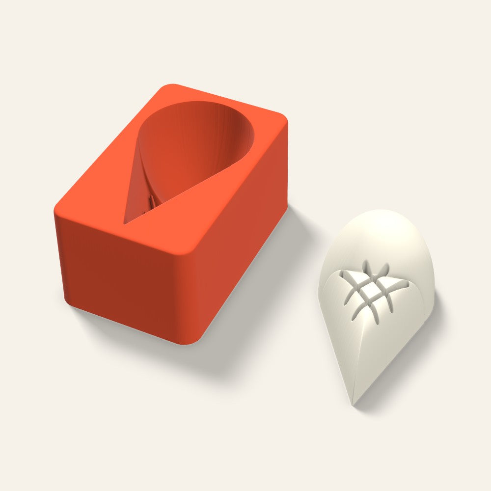 Ice Cream Cone Candle Mold, 4 x 2 Inch, 3D render