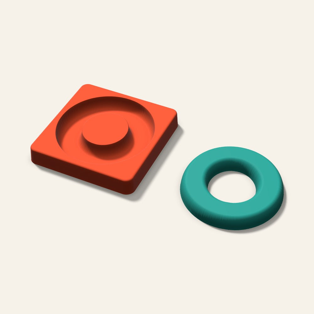 Letter O Freshie Mold, 4 Inch, 3D render
