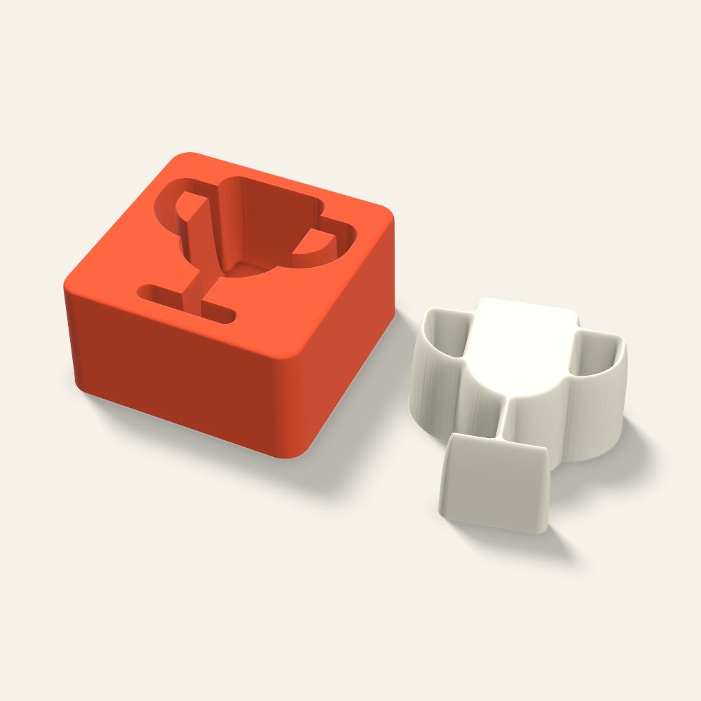 Trophy Candle Mold, 3 x 1.5 Inch, 3D render