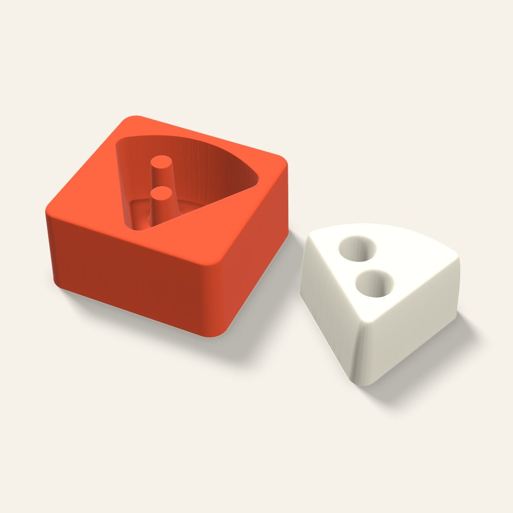 Pizza Slice Candle Mold, 3 x 1.5 Inch, 3D render