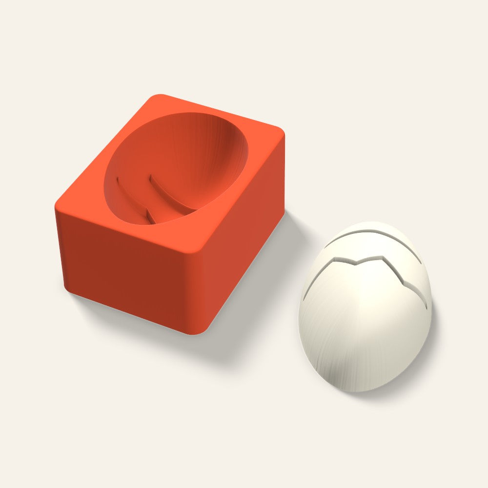 Decorated Egg Candle Mold, 4 x 2 Inch, 3D render
