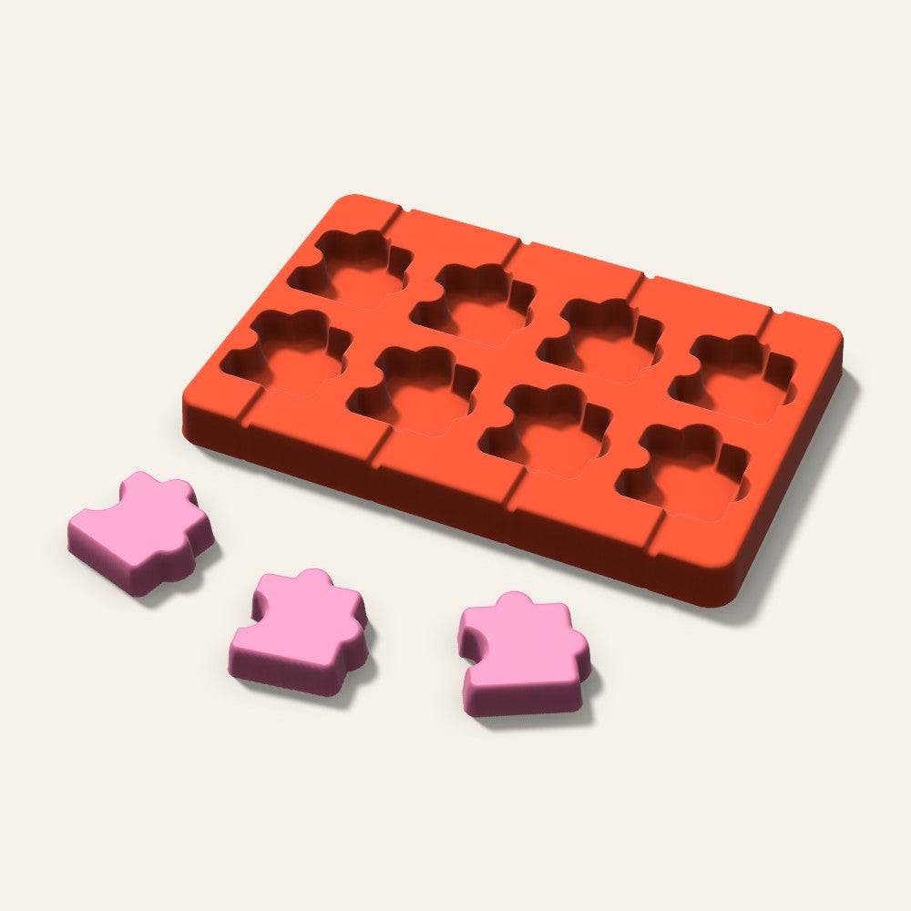 Puzzle Lollipop Mold, 1.5 Inch, 8 Cavity, 3D render