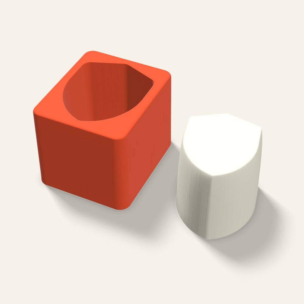 Shield Candle Mold, 3 x 2.5 Inch, 3D render