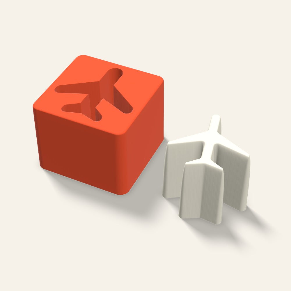 Airplane Candle Mold, 3 x 2.5 Inch, 3D render