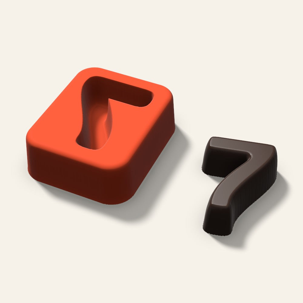 Number 7 Mold, 1.5 Inch, 3D render