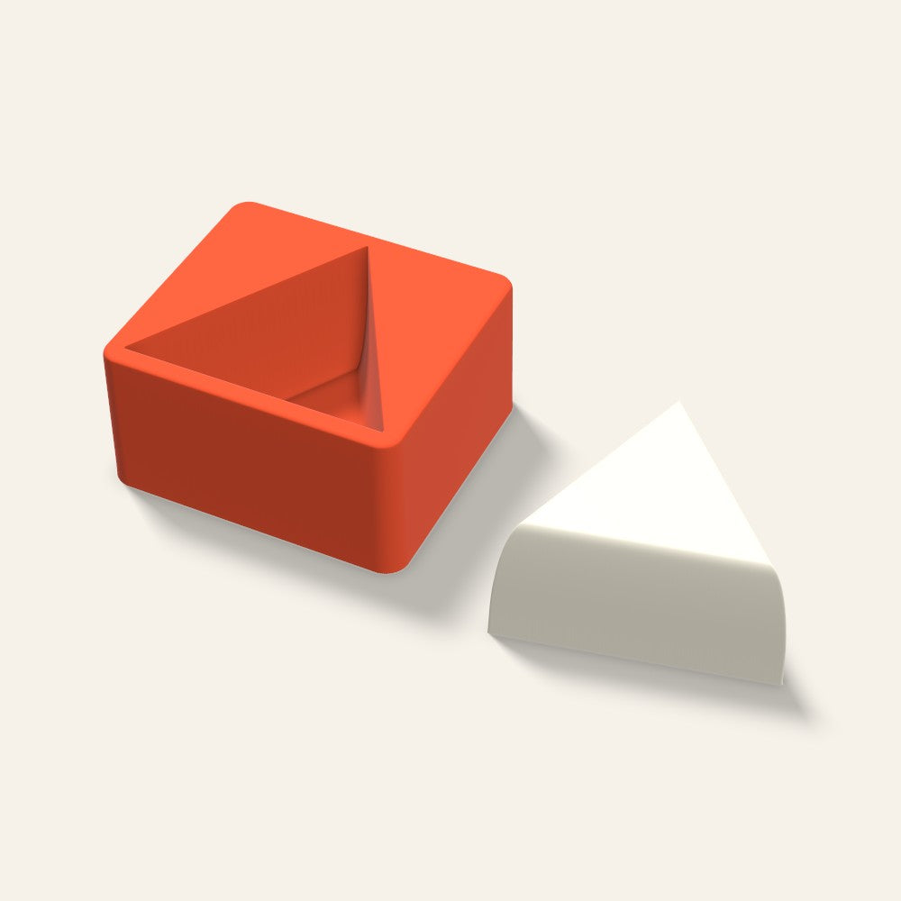 Triangle Candle Mold, 4 x 2 Inch, 3D render