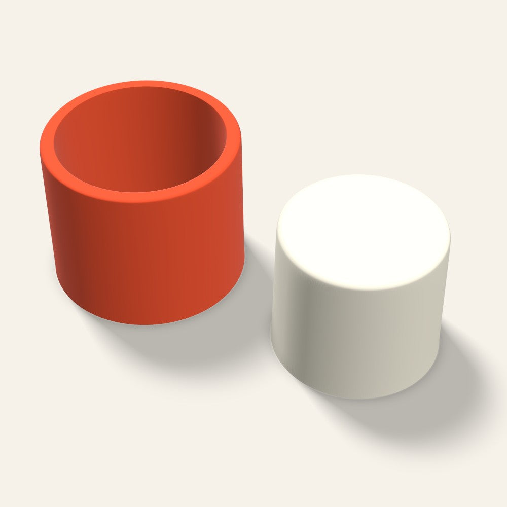 Pillar Candle Mold, 3.5 x 3 Inch, 3D render