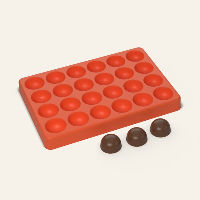 Bonbon Dome Mold, 24 Cavity, 3D render