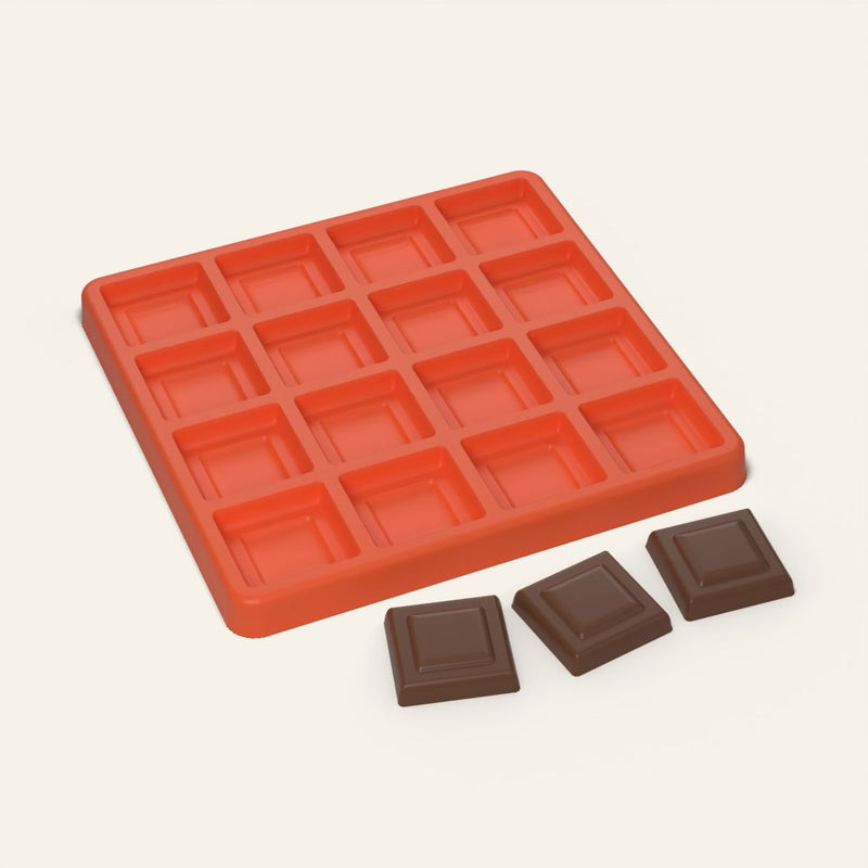 Chocolate Square Mold, 16 Cavity