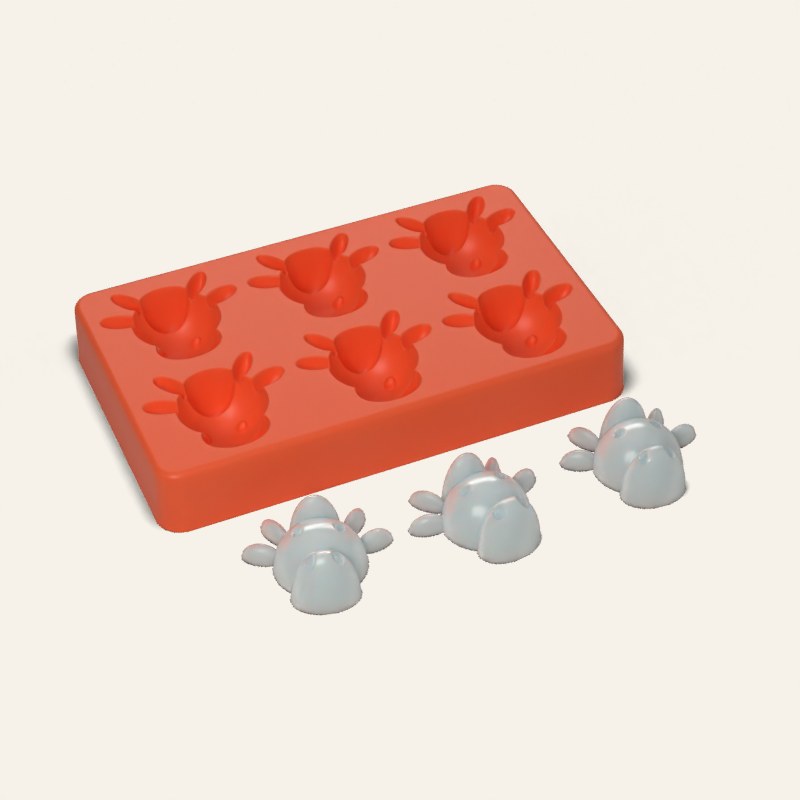 Cow Ice Mold, 6 Cavity