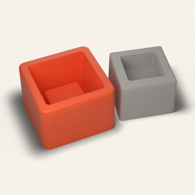 Cube Tealight Holder Mold, 3D render
