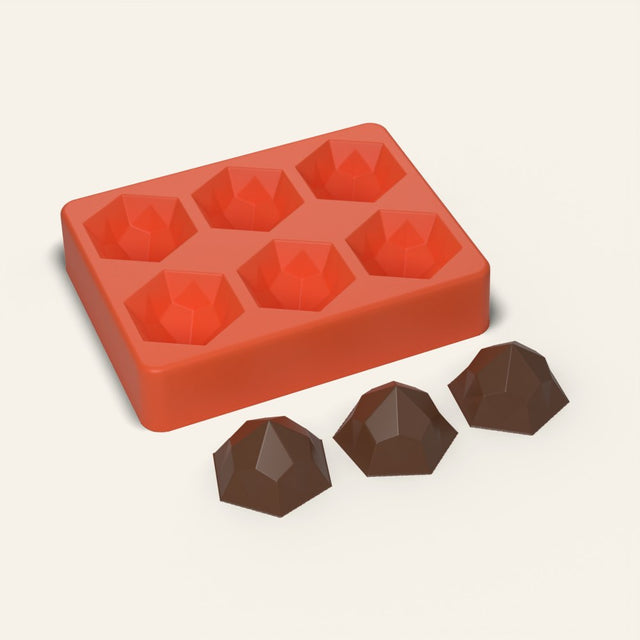 Gem Chocolate Mold, 6 Cavity, 3D render