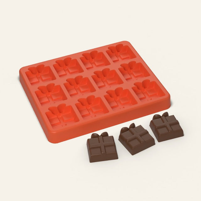 Gift Box Candy Mold, 12 Cavity, 3D render