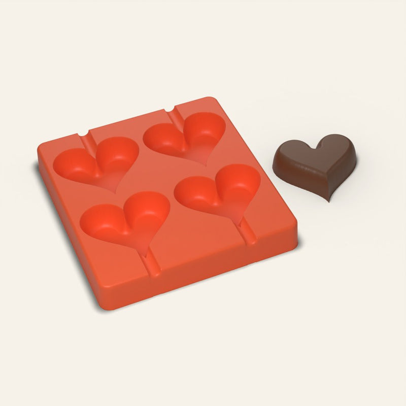Heart Cakesicle Mold, 4 Cavity
