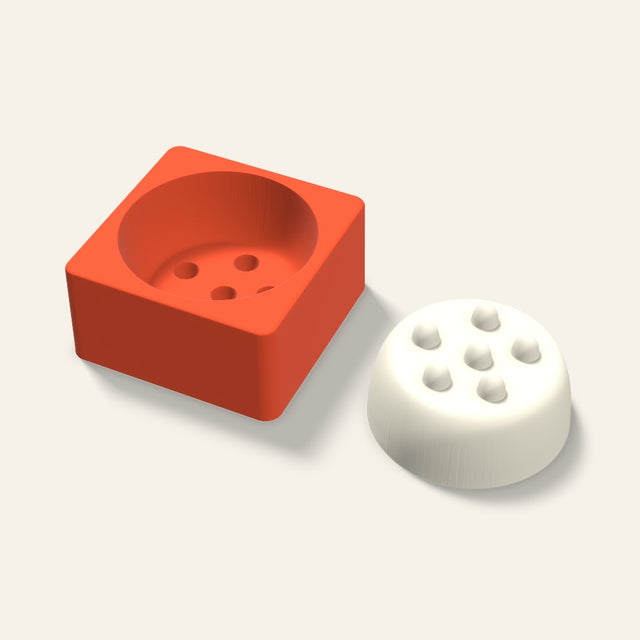 Cookie Candle Mold, 4 x 2 Inch, 3D render