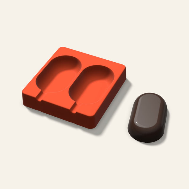 Cakesicle Mold, 3.5 Inch, 2 Cavity, 3D render
