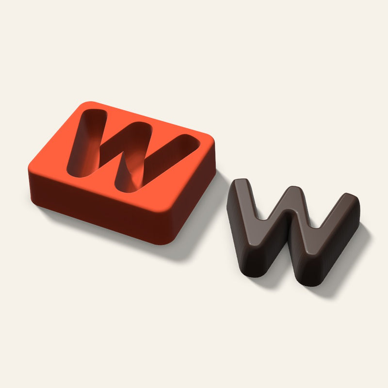 Letter W Mold, 3 Inch