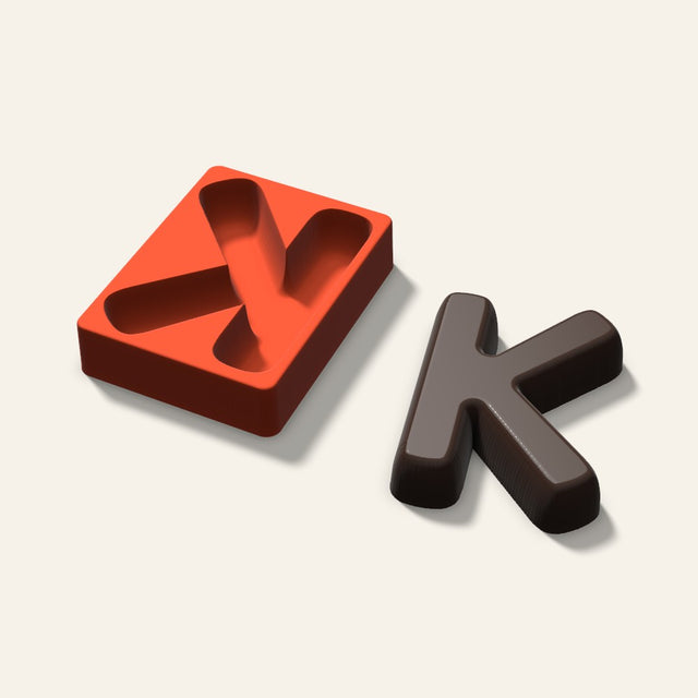 Letter K Mold, 6 Inch, 3D render