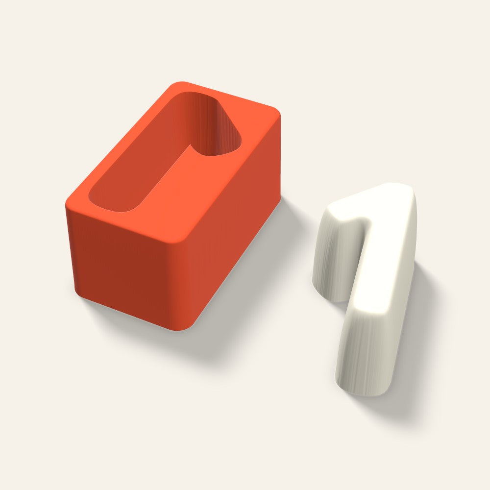Number 1 Candle Mold, 4 x 2 Inch, 3D render