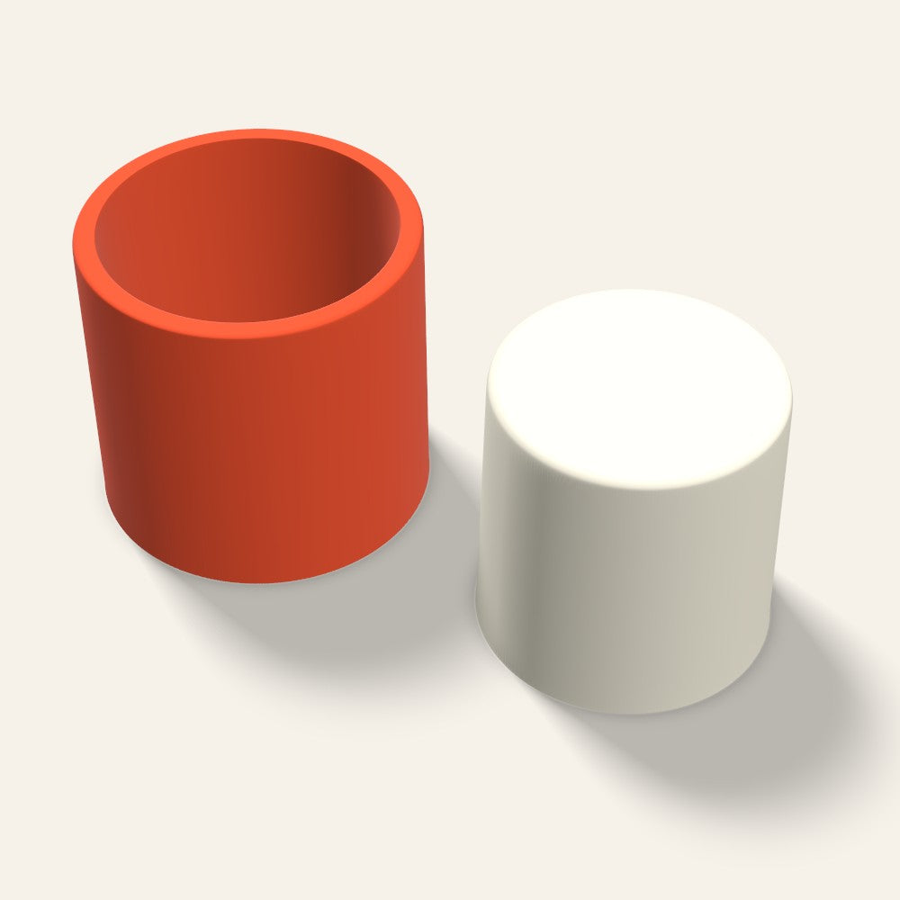 Pillar Candle Mold, 4 x 4 Inch, 3D render