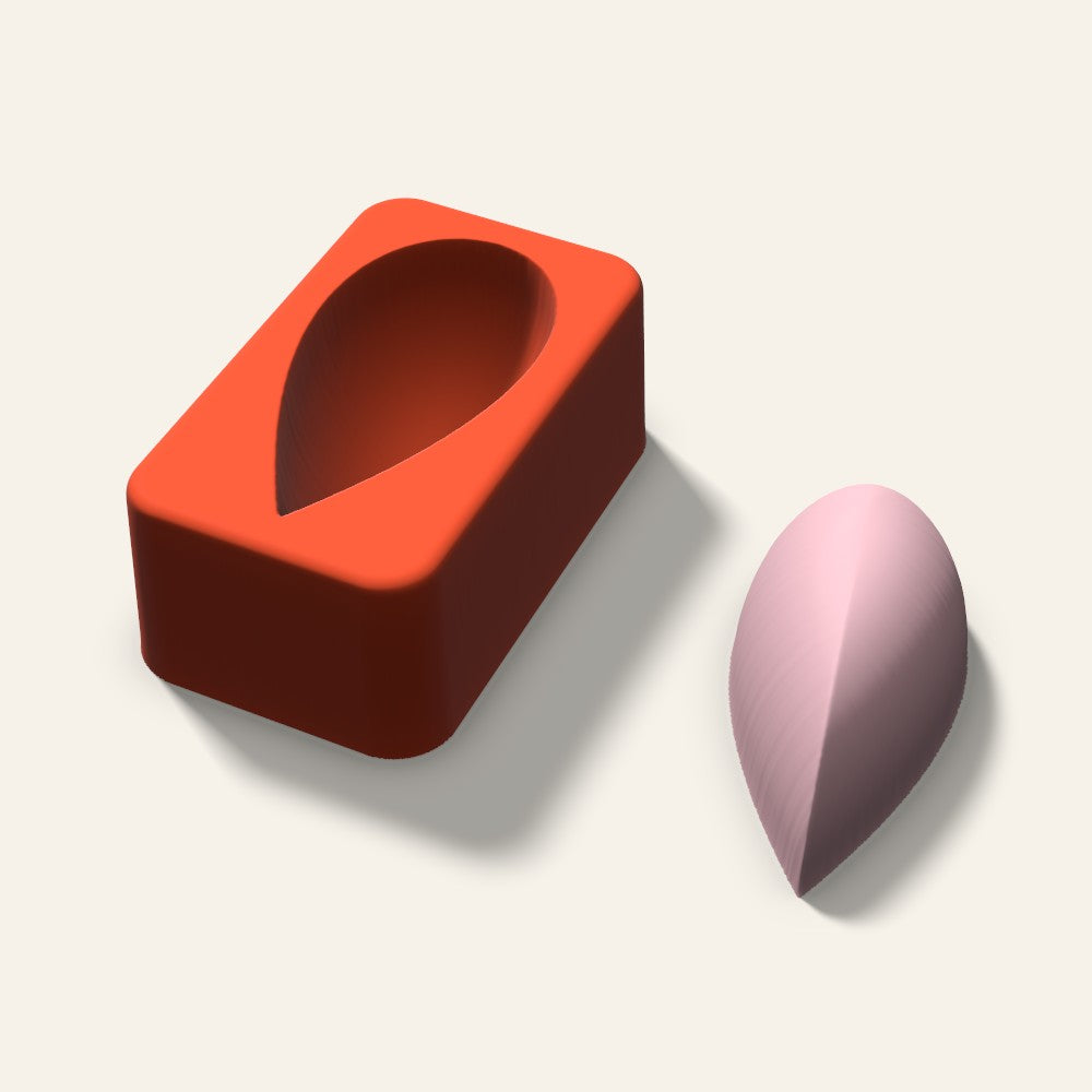 Teardrop Soap Mold, 2.5 Inch, 3D render