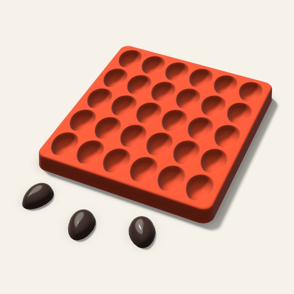 Egg Candy Mold, 1 Inch, 30 Cavity, 3D render