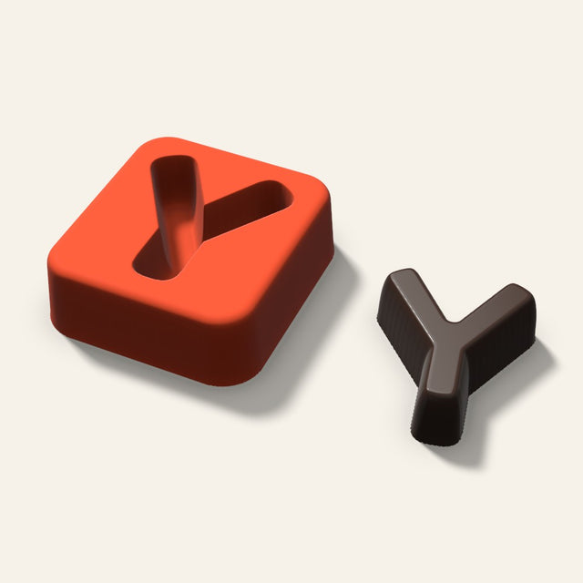 Letter Y Mold, 1.5 Inch, 3D render