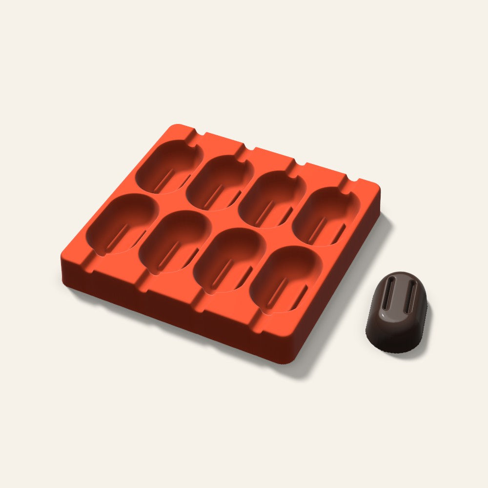 Popsicle Mold, 2.5 Inch, 8 Cavity, 3D render