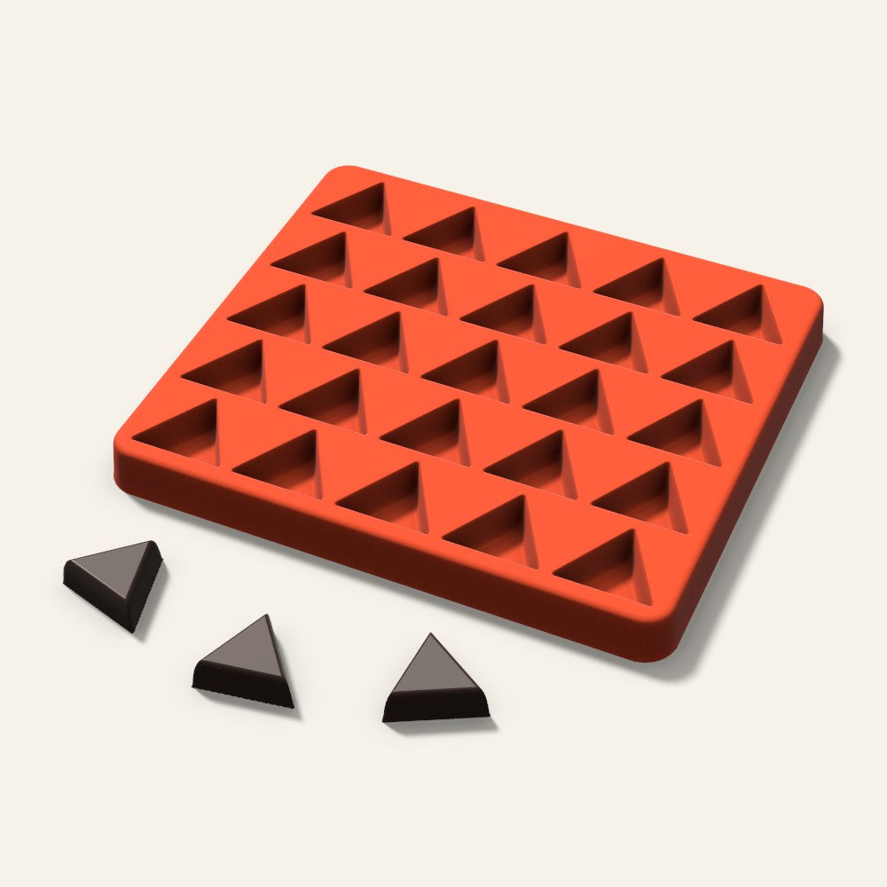 Triangle Candy Mold, 1 Inch, 25 Cavity, 3D render