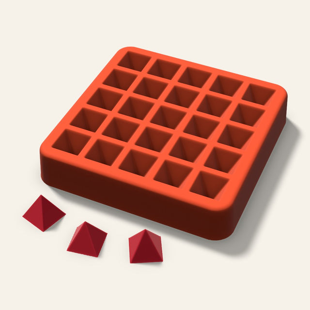 Pyramid Candy Mold, 0.75 Inch, 25 Cavity, 3D render