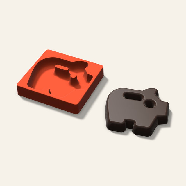 Giant Piggy Bank Mold, 6 Inch, 3D render